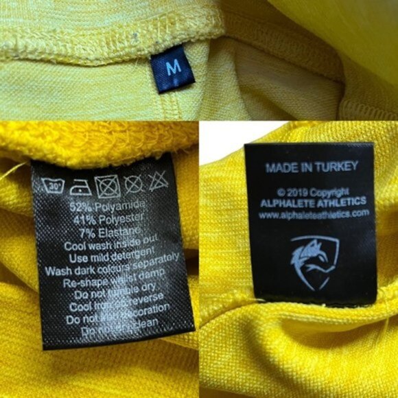 Alphalete Revival Yellow Fitted Stretchy Leggings Women Size M - Picture 9 of 9